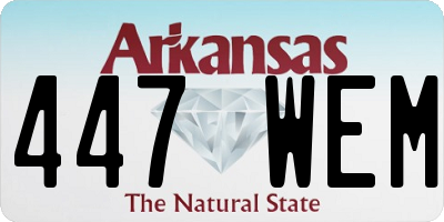 AR license plate 447WEM