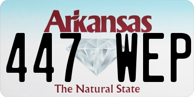 AR license plate 447WEP