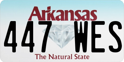 AR license plate 447WES