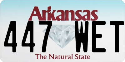 AR license plate 447WET