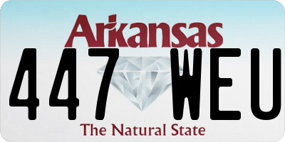 AR license plate 447WEU