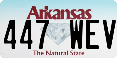 AR license plate 447WEV