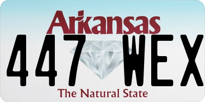 AR license plate 447WEX