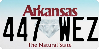 AR license plate 447WEZ