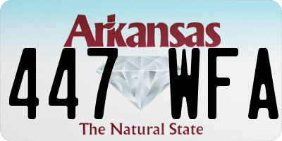 AR license plate 447WFA