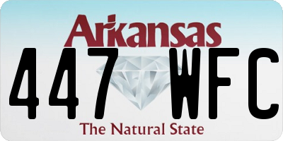 AR license plate 447WFC