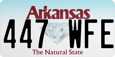 AR license plate 447WFE