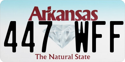 AR license plate 447WFF