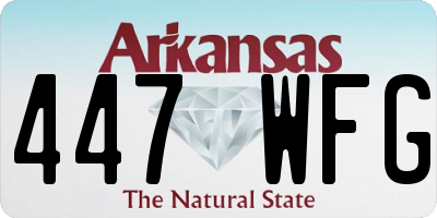 AR license plate 447WFG