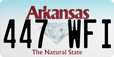 AR license plate 447WFI