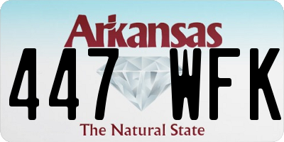 AR license plate 447WFK