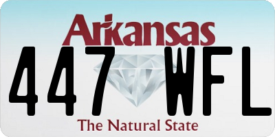 AR license plate 447WFL