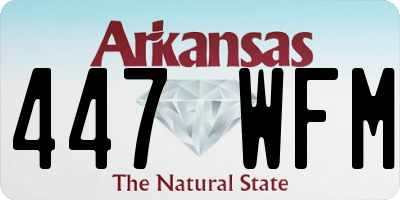 AR license plate 447WFM