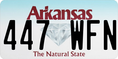 AR license plate 447WFN