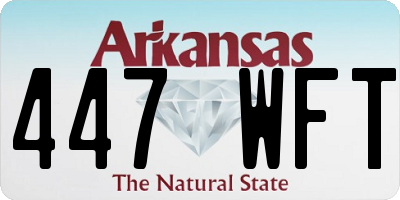 AR license plate 447WFT