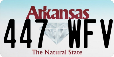 AR license plate 447WFV