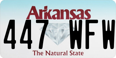 AR license plate 447WFW