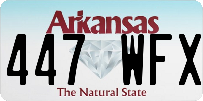 AR license plate 447WFX