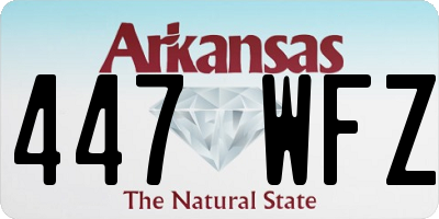 AR license plate 447WFZ