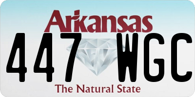 AR license plate 447WGC