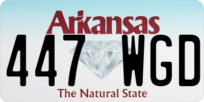 AR license plate 447WGD