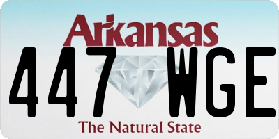 AR license plate 447WGE