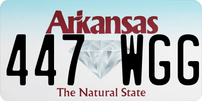 AR license plate 447WGG