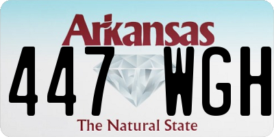 AR license plate 447WGH