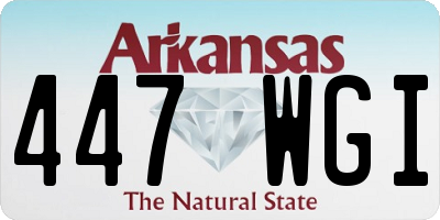 AR license plate 447WGI