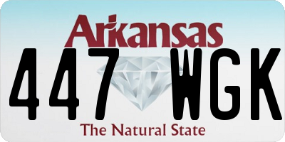 AR license plate 447WGK