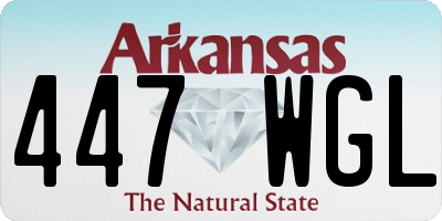 AR license plate 447WGL