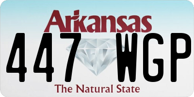 AR license plate 447WGP