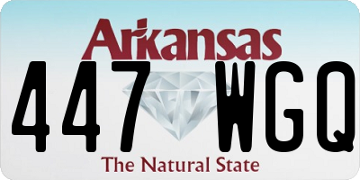 AR license plate 447WGQ