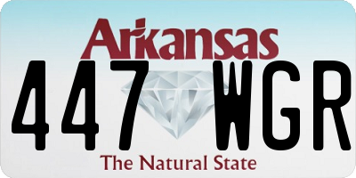 AR license plate 447WGR