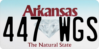AR license plate 447WGS