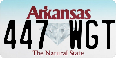 AR license plate 447WGT