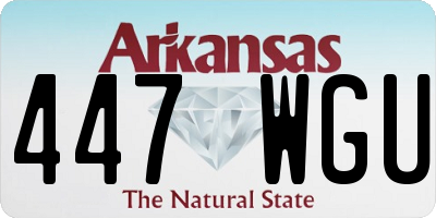 AR license plate 447WGU
