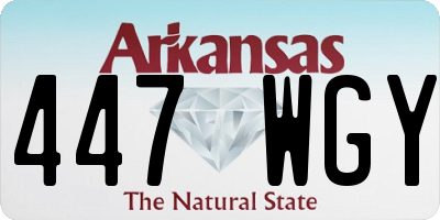 AR license plate 447WGY