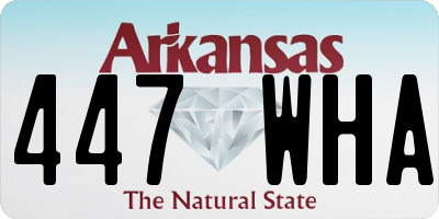 AR license plate 447WHA