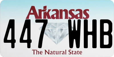 AR license plate 447WHB