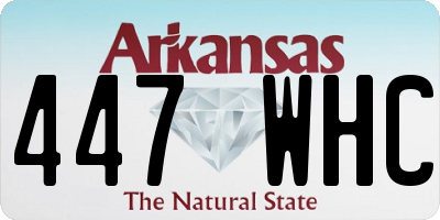 AR license plate 447WHC