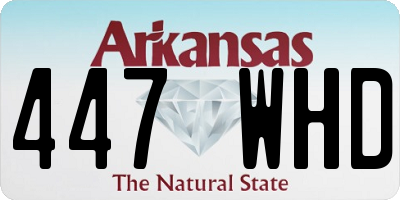 AR license plate 447WHD