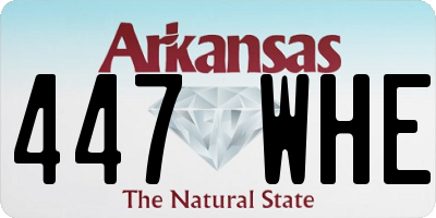 AR license plate 447WHE