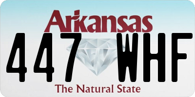 AR license plate 447WHF