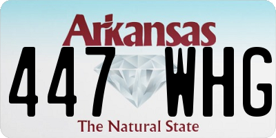 AR license plate 447WHG