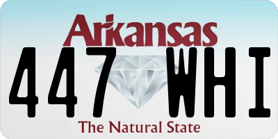 AR license plate 447WHI