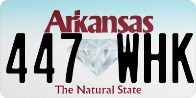 AR license plate 447WHK