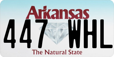 AR license plate 447WHL