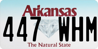 AR license plate 447WHM
