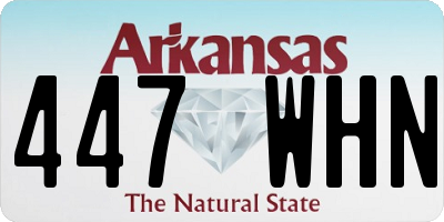AR license plate 447WHN